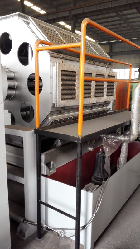 Rotary Paper Egg Tray Machine 2000-3000pcs/H Orange And Green Pulp Moulding Machine untuk pembuatan kertas telur karton / Tray