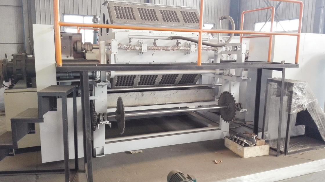 Rotary Paper Egg Tray Machine 2000-3000pcs/H Orange And Green Pulp Moulding Machine untuk pembuatan kertas telur karton / Tray