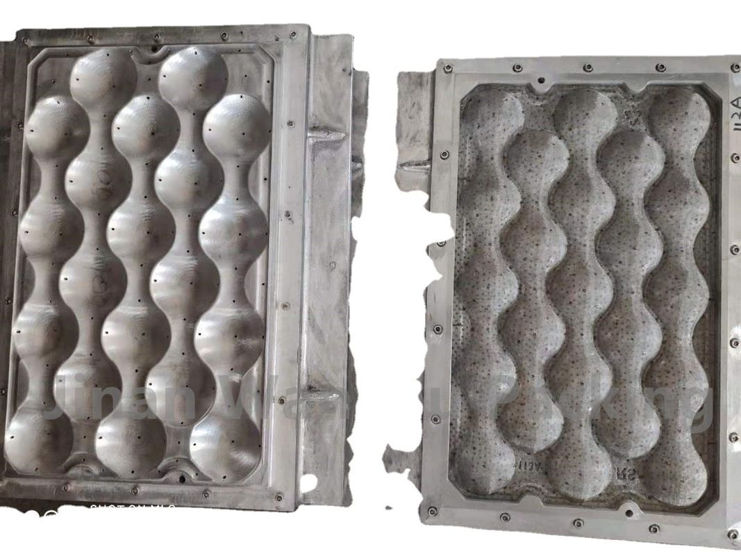 Kapasitas tinggi kertas Pulp Telur Tray Mesin pembuatan Plastik Film Kemasan 30-45kw Daya