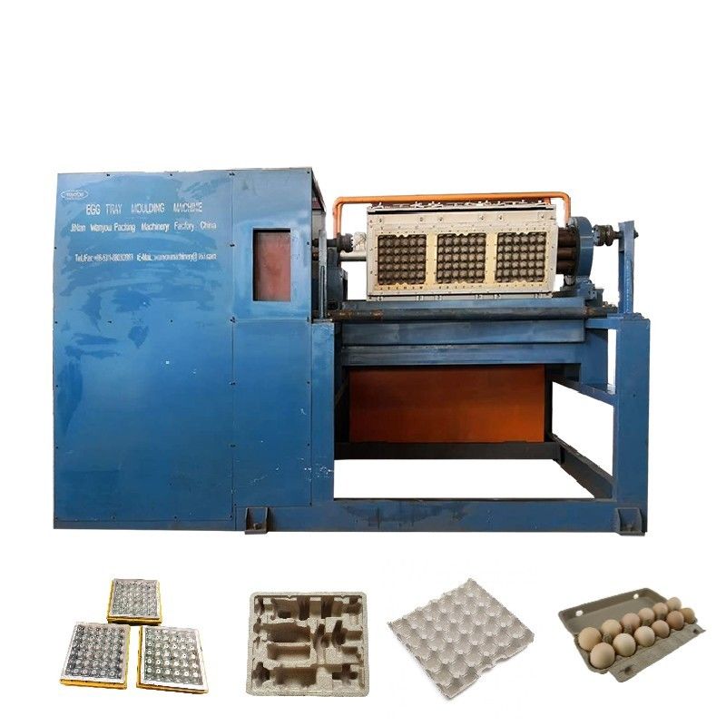 Daur ulang 2000pcs / h Mesin Tray telur kertas Mesin Pulp Molding Mesin Pulp Tray Making Machine