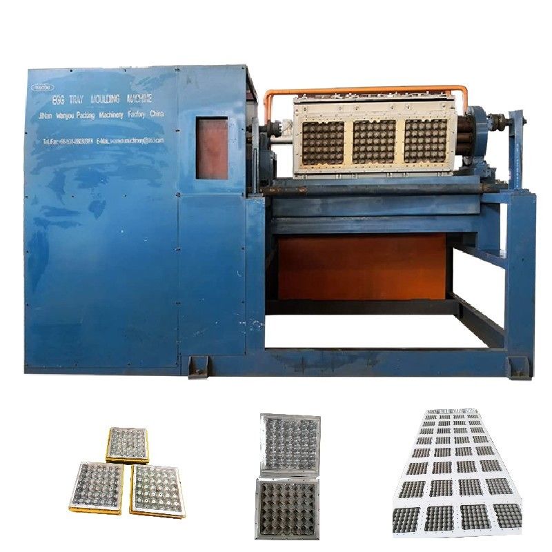 Otomatis Rotary Paper Egg Tray Machine Pulp Molding Machine 2000pcs/jam Dengan Cetakan Aluminium