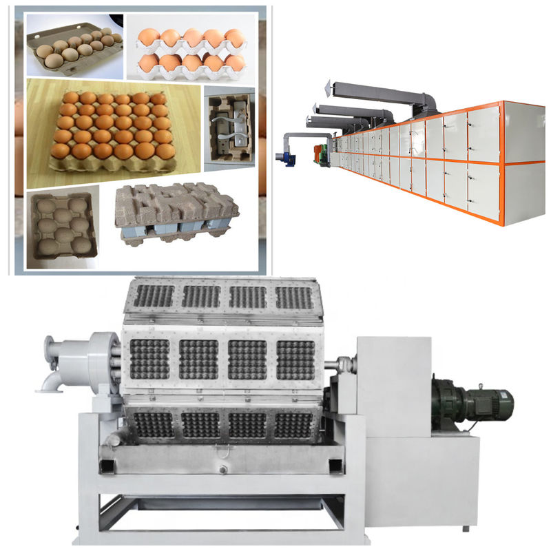 Mesin Tray Telur Kertas Pengemasan Telur Ramah Lingkungan / Peralatan Pulp Molding / Jalur Produksi Tray Telur Dengan Kontrol PLC