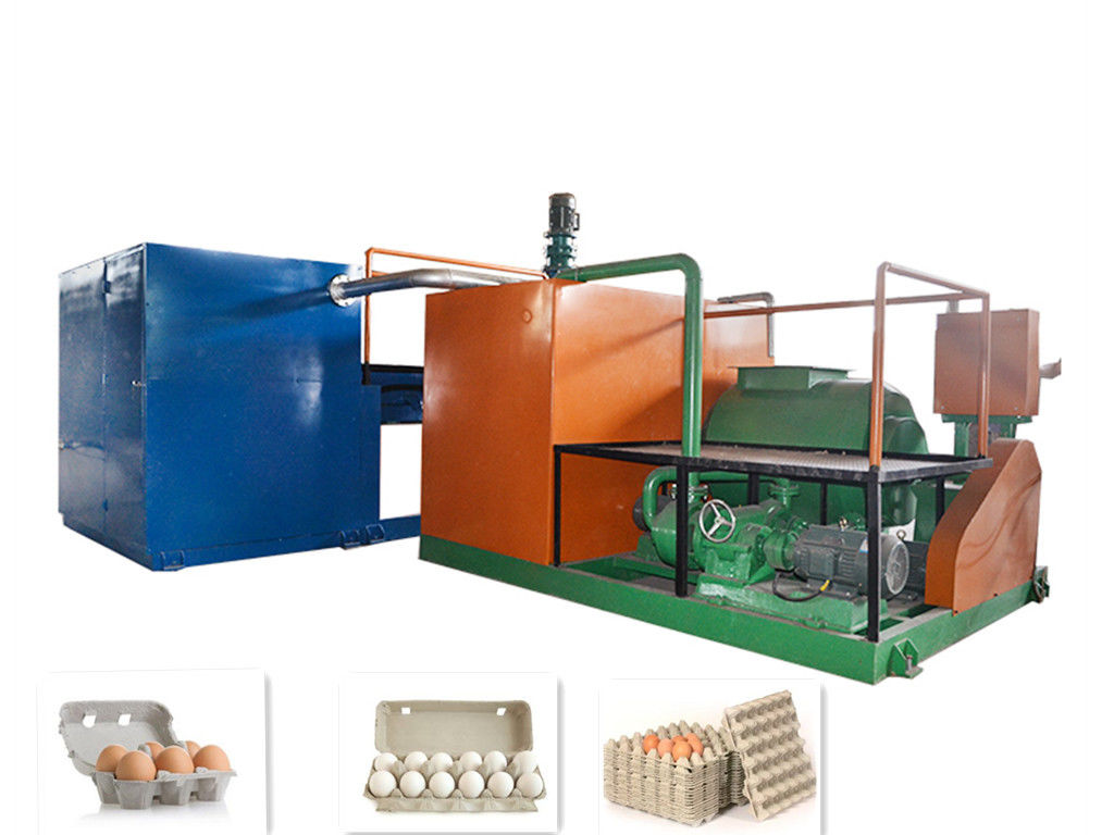 Otomatis Rotary Paper Egg Tray Machine Pulp Molding Machine 2000pcs/jam Dengan Cetakan Aluminium