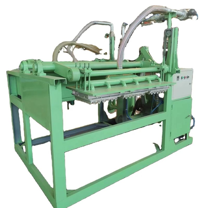 2 cetakan 700 pcs / h cetakan khusus mesin kertas telor baki mesin pulp molding mesin dengan energi rendah