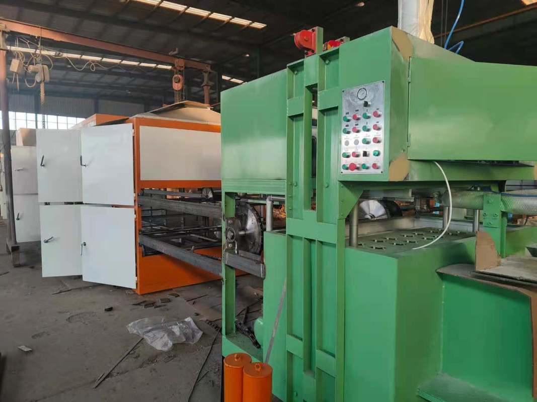 Mesin Pengemasan Tray Telur Otomatis / Peralatan Cetakan Pulp / Jalur Produksi Tray Telur dengan Kontrol PLC