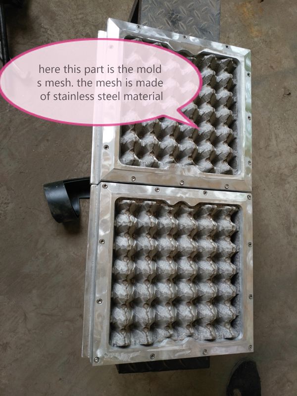 1000pcs/h 1300pcs/h Kapasitas Mesin Tray Telur Kertas Baris Produksi Customized Aluminium Forming Mold Untuk Tray Telur / Karton Mesin Membuat