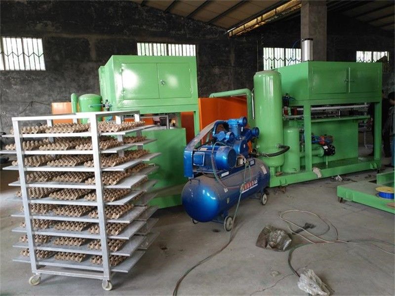 Reciprocating Type Egg Tray Produksi Line, Mesin Pulp Paper Molding 20kw-80kw