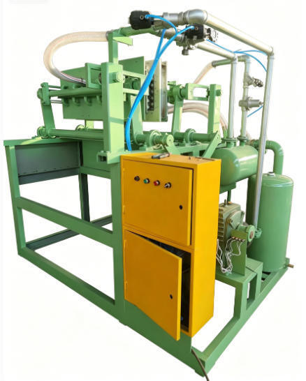 Mesin pembuatan baki telur kertas 1x3 Alat pulp cetakan semi otomatis yang dirancang untuk perusahaan kecil baru dan startup berisiko rendah 1 * 3 Cetakan 1000 pcs / jam Output Egg Tray Machine
