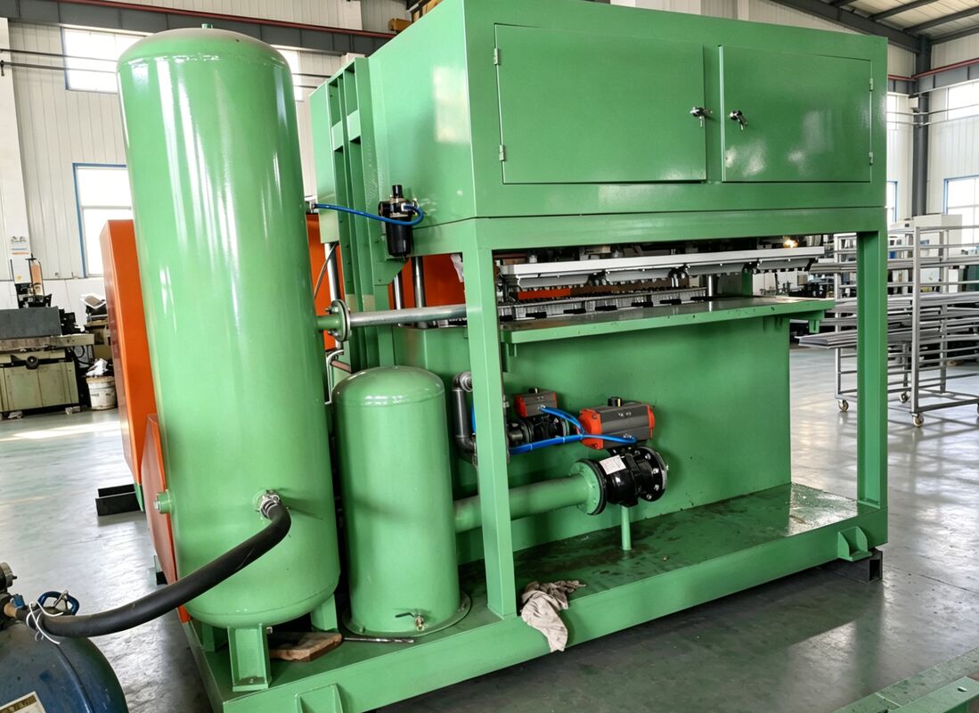 Kecil 1300-1500pcs Per Jam Mesin Tray Telur Mesin Karton Telur Untuk Membuat Tray Telur Karton Telur Sepatu Tray Tray Nursery Tray Aluminium cetakan PLC dikendalikan