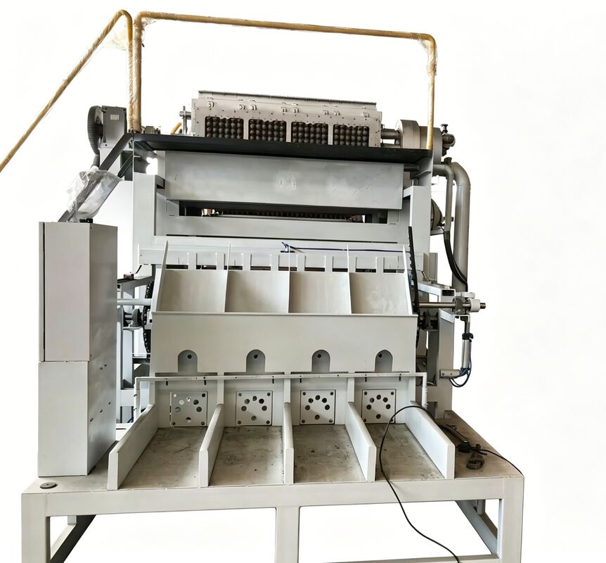 WANYOU WY-F2 Rotary Egg Tray Machine dengan Kapasitas 2500-3000 pcs/h Menggunakan Pulp Kertas Daur Ulang dan Kontrol Otomatis PLC