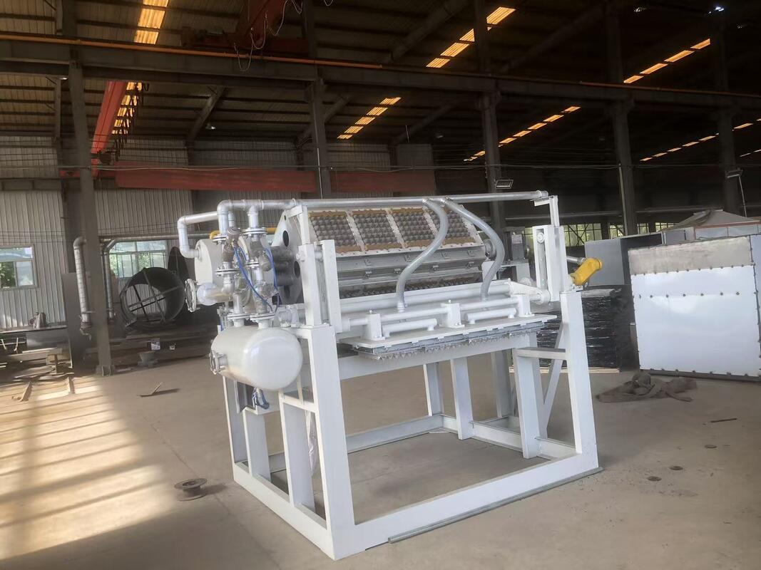 2500-3000 Pcs/h Mesin Tray telur kertas berputar Mesin cetak pulp kertas daur ulang PLC dikendalikan 80/120KW