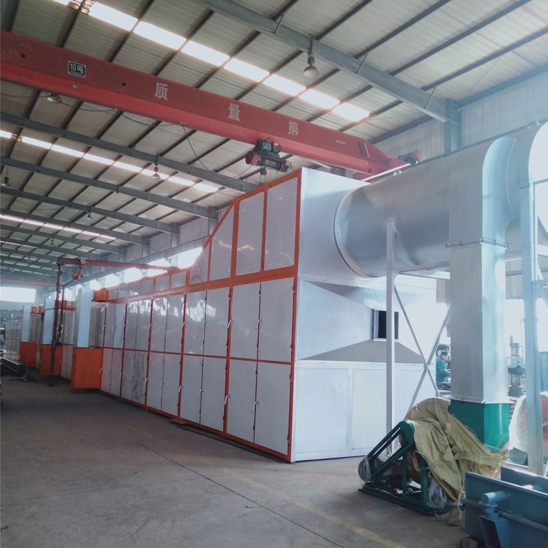 Mesin cetak pulp kertas yang sepenuhnya otomatis Mesin cetak bak telur kertas lini produksi PLC dikendalikan Kapasitas besar 5 * 8 cetakan Rotary Forming