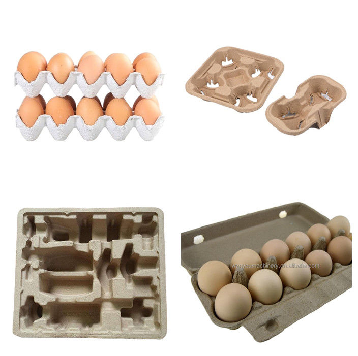 350pcs/Hr Otomatis Mesin Membuat Tray Telur Kecil Dengan Pengering Tray Telur 1 Tahun Garansi