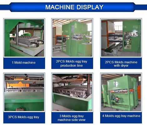 Telur Tray Mold Pulp Tray Mesin Dengan PLC Cabinet 2 Tahun Garansi